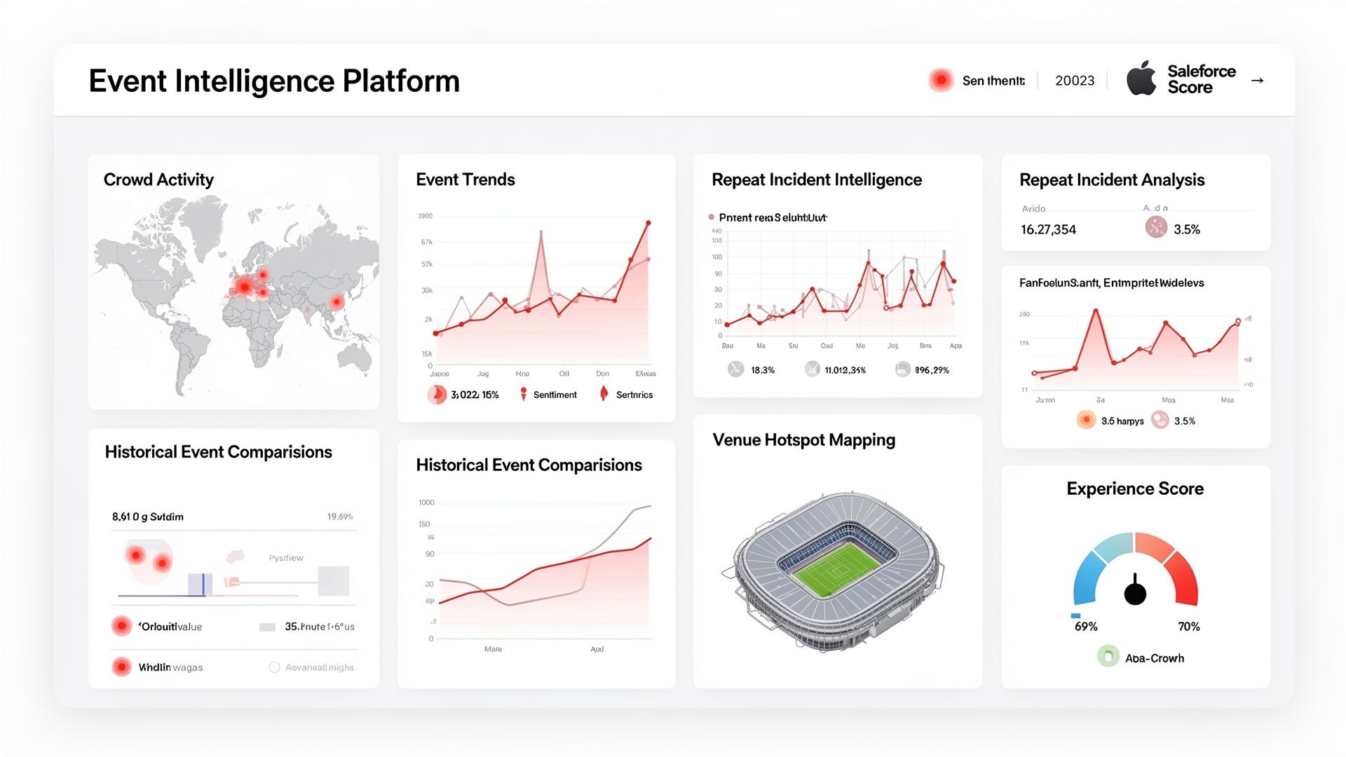 CivilCamAi Event Intelligence Platform dashboard mockup